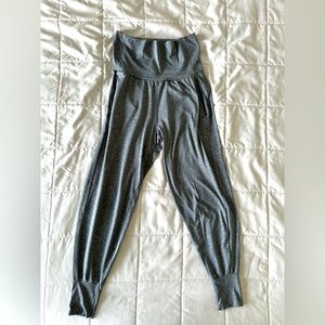 Aerie high waisted roll top grey yoga sweat pants XS